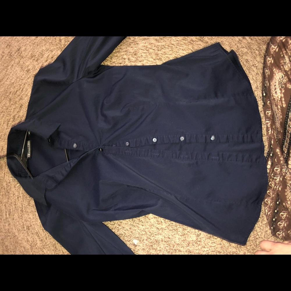 Dark blue button up